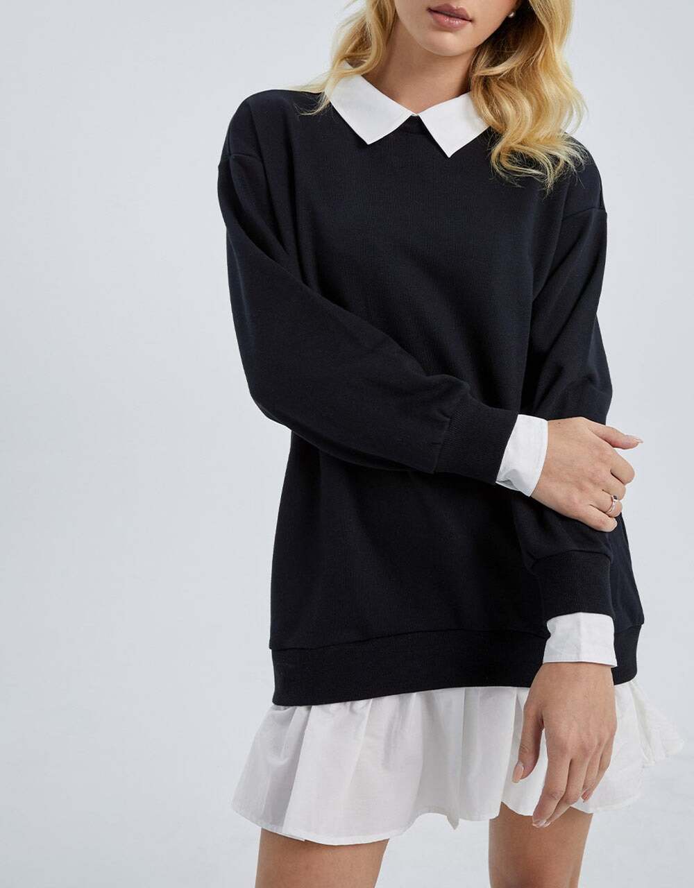 Urban Revivo Faux Sweater Shirt Dress Size 10